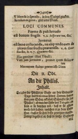 Die 11. Ode. An die Phillis