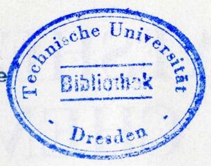 Technische Universität Dresden, Bibliothek / Stempel