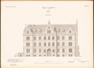 Regierungsgebäude, Stade: Seitenansicht 1:100