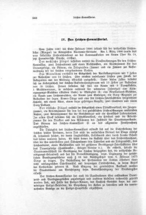 IV. Das Leichen-Kommissariat