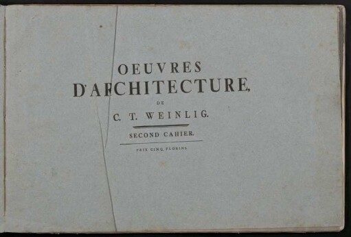 Second Cahier: Oeuvres d'Architecture. Second Cahier