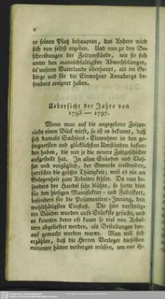 Uebersicht der Jahre von 1793 - 1797