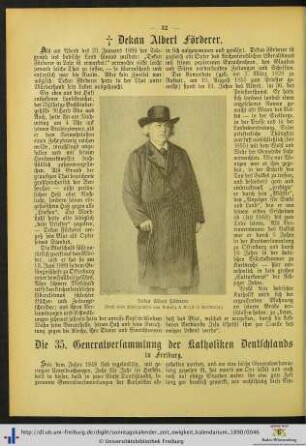 Die 35. Generalversammlung der Katholiken Deutschlands in Freiburg.