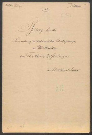 Konferenzaufsatz Türkheim, Geislingen an der Steige, Kr. Göppingen OA Geislingen