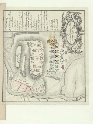 Plan der Schlacht auf dem Weißen Berg/Prag