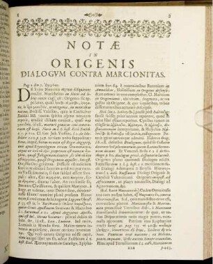 Notae In Origenis Dialogum Contra Marcionitas