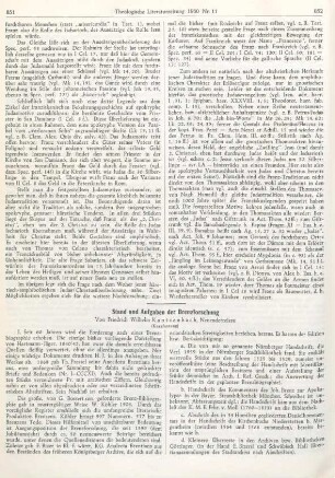 851-854 Stand und Aufgaben der Brenzforschung