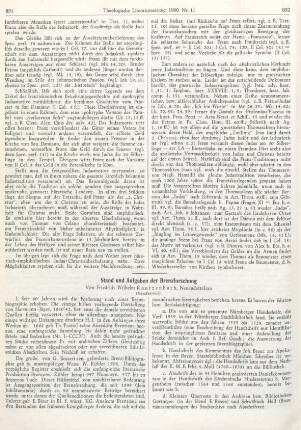 851-854 Stand und Aufgaben der Brenzforschung