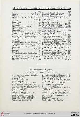 Alphabetisches Register