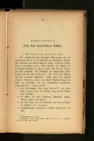 Sechster Abschnitt. Von den bäuerlichen Lasten.