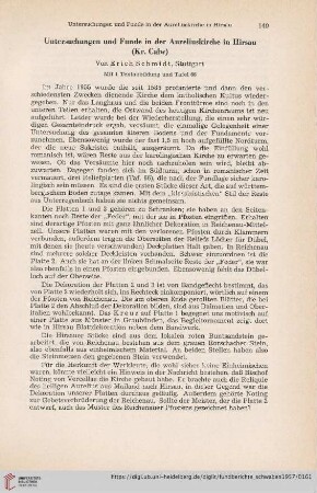 Neue Folge 14: Untersuchungen und Funde in der Aureliuskirche in Hirsau (Kr. Calw)