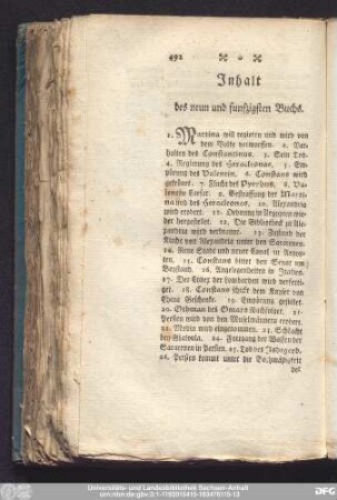 Inhalt des neun und funfzigsten Buchs.