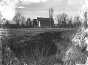 Borna-Wyhra. Ortsteilansicht mit Wassermühle