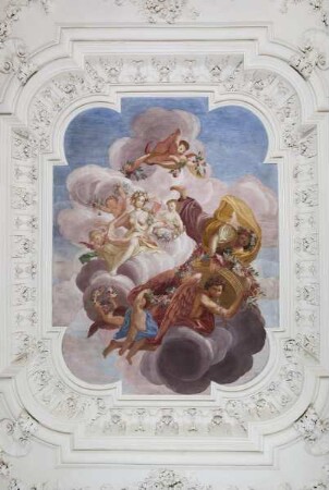 Decke des Empfangsraumes — Triumph der Flora