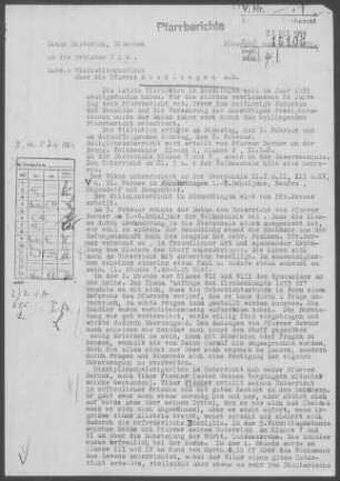Riedlingen mit Nebenorten: Visitationsbericht mit Pfarrbericht 1959