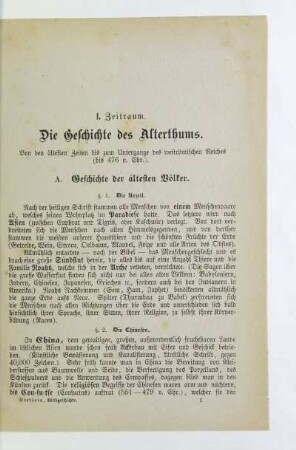 A. Geschichte der ältesten Völker