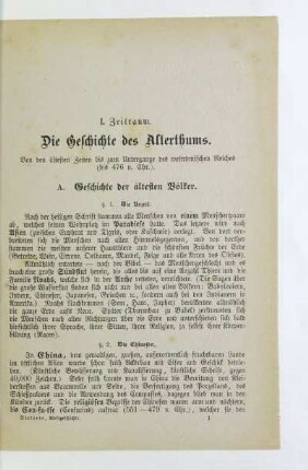 A. Geschichte der ältesten Völker