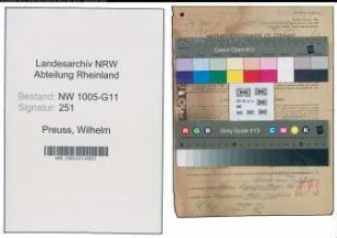 Entnazifizierung Wilhelm Preuss , geb. 11.11.1900 (Abtl.Leiter)