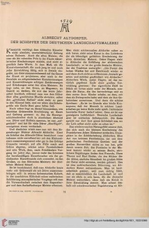 37: Albrecht Altdorfer, der Schöpfer der deutschen Landschaftsmalerei