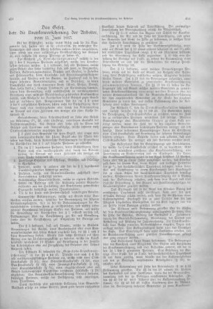 Das Gesetz, betr. die Krankenversicherung der Arbeiter vom 15. Juni 1883.