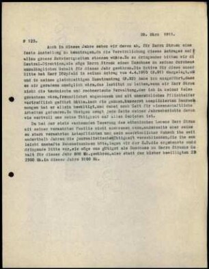 Bericht an das General-Sekretariat