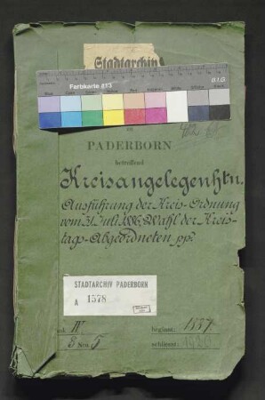 Kreisangelegenheiten: Ausführung der Kreis-Ordnung vom 31. Juli 1886, Wahl der Kreistags-Abgeordneten etc.