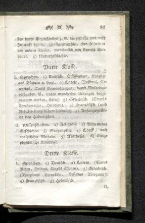 Vierte Klasse.