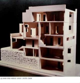 Haus Tristan Tzara - Modell des Gesamtgebäudes, Schnittmodell