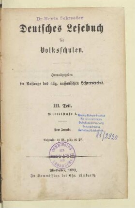 Teil 3 = Mittelstufe 1, [Schülerband]: [Teil 3 = Mittelstufe 1, [Schülerband]]