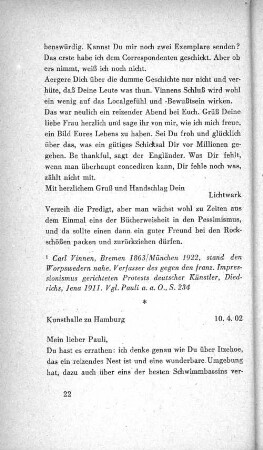 Kunsthalle zu Hamburg 10. 4. 02
