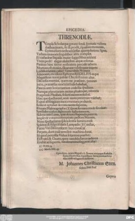 Threnodiae.