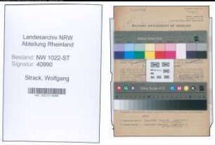 Entnazifizierung Wolfgang Strack , geb. 09.05.1921 ()