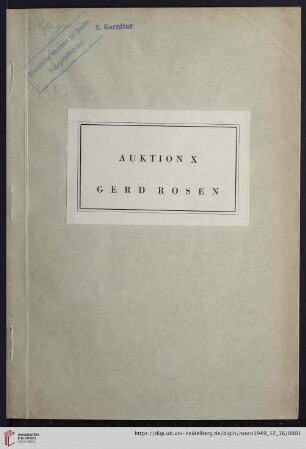 10: Versteigerung / Gerd Rosen