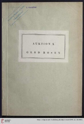 10: Versteigerung / Gerd Rosen