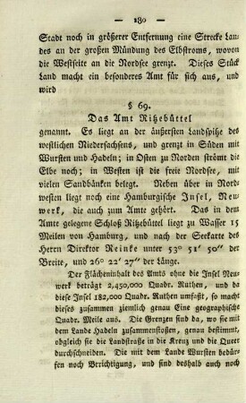 § 69. Das Amt Ritzebüttel