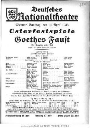 Goethes Faust Der Tragödie erster Teil