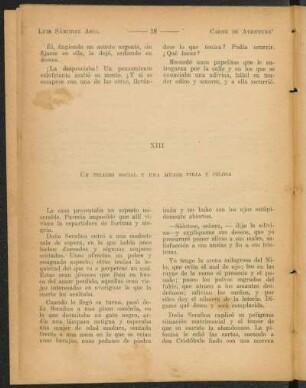 XIII - Un peligro social y una mujer vieja y celosa