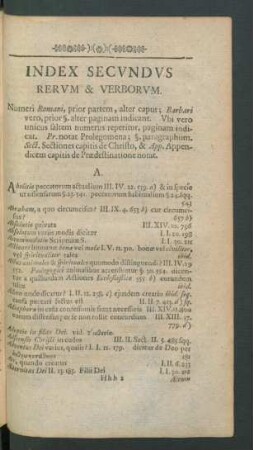Index Secundus