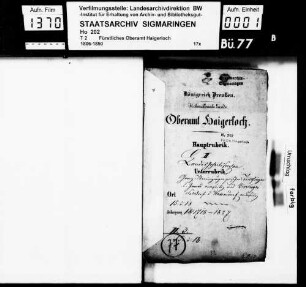 Grenzbereinigungen zwischen Trillfingen und Imnau einerseits und Bierlingen, Felldorf und Wachendorf andererseits