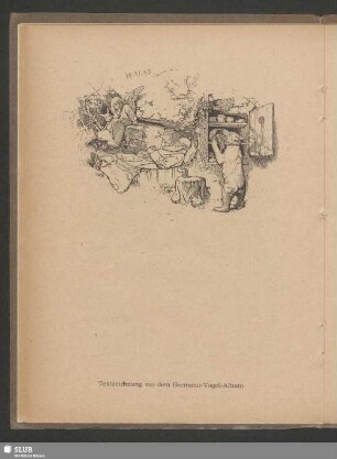 Textzeichnung aus dem Hermann-Vogel-Album
