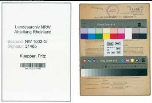 Entnazifizierung Fritz Kuepper, geb. 20.08.1904 (Haendler)
