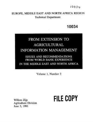 From extension to agricultural information management : issues and recommendations from World Bank experience in the Middle East and North Africa