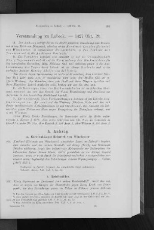 Versammlung zu Lübeck. - 1427 Okt. 19.