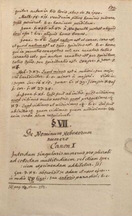 § VII. De Nominum Hebraeorum numero