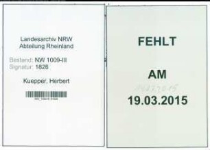 Entnazifizierung Herbert Kuepper , geb. 01.03.1919 (Foerster)