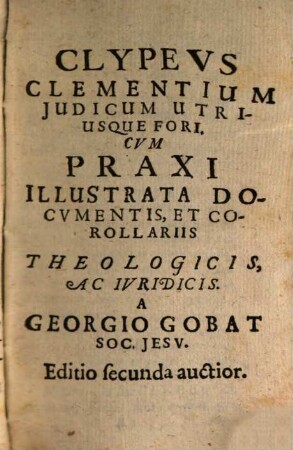 Clypevs Alphabeticvs Id Est Clypeus Clementium Judicum