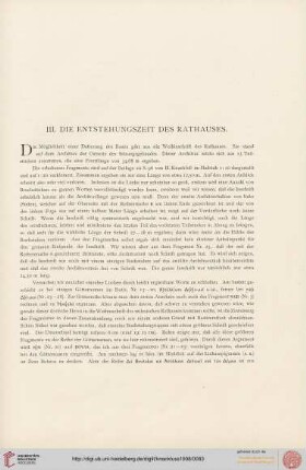 III. Die Entstehungszeit des Rathauses