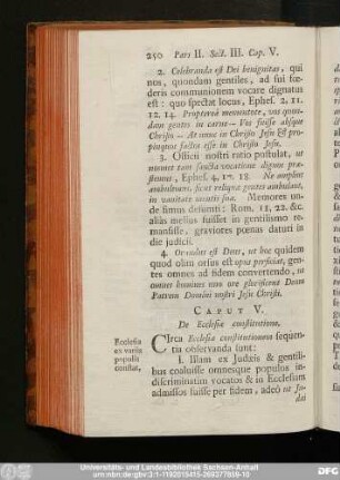 Caput V. De Ecclesiae constitutione.