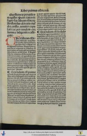 Liber primus ethicorum.