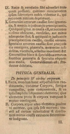 Physica generalis.